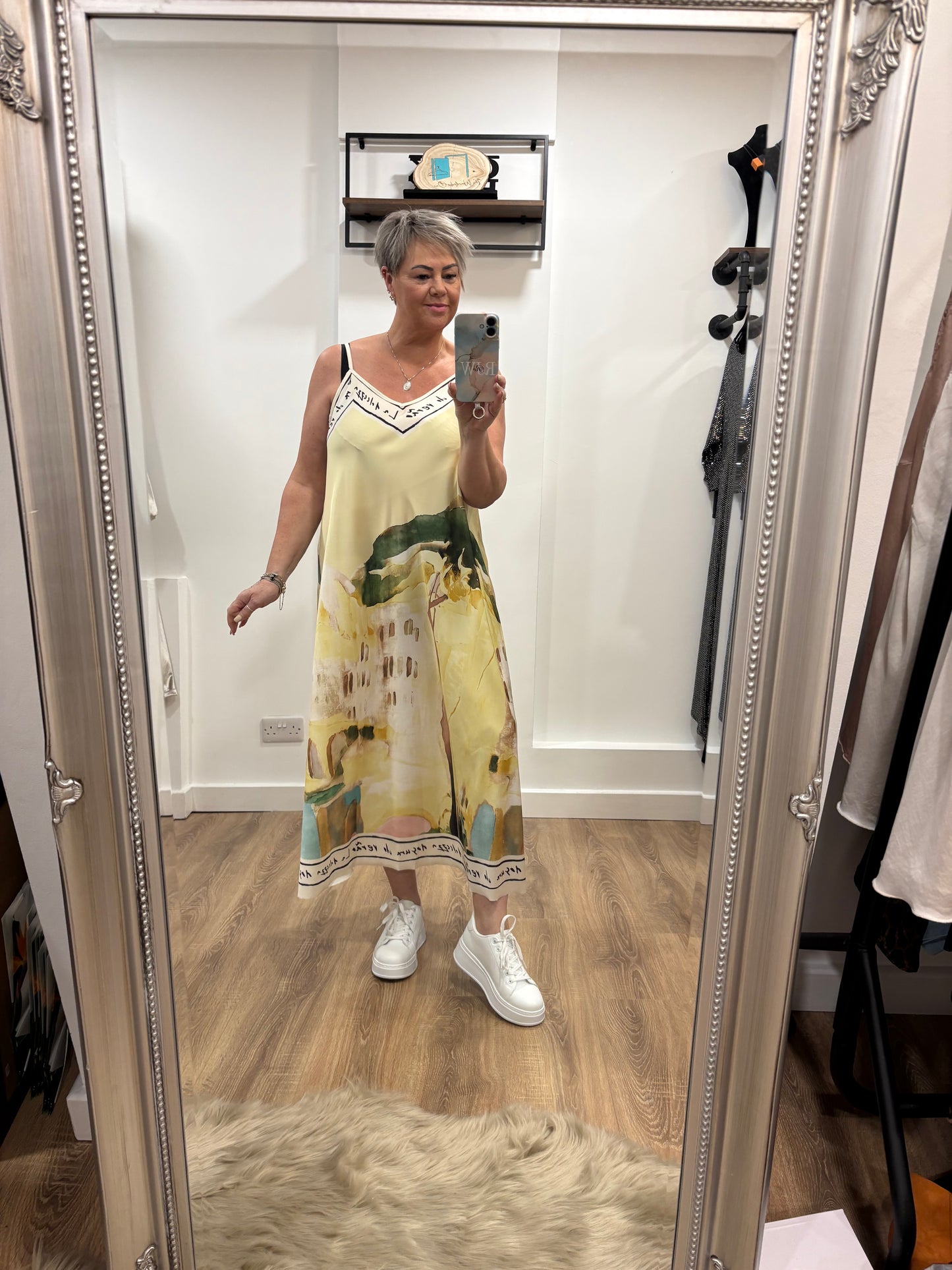 Satin, Strappy Midaxi Design Dress