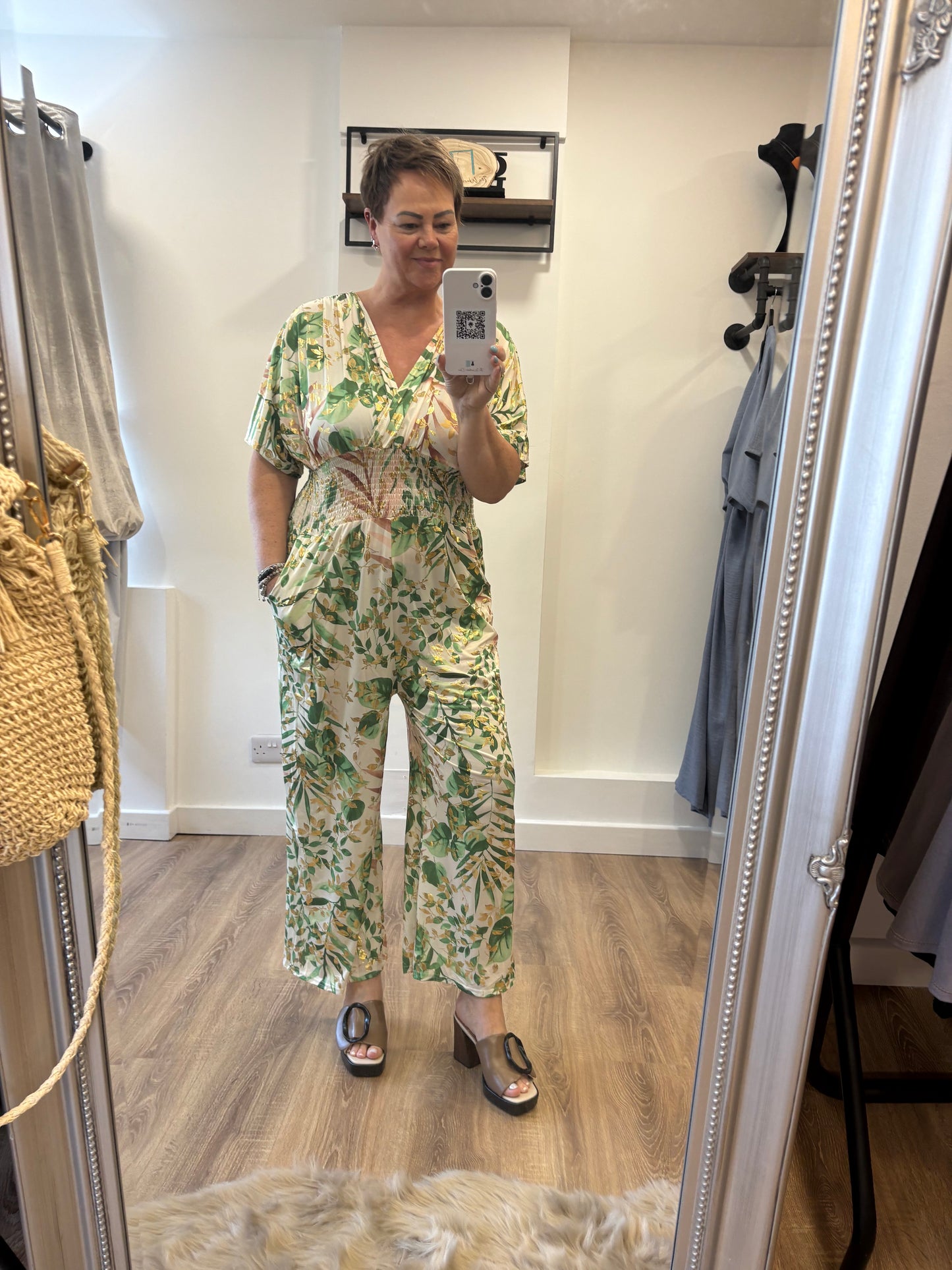 Slinky, Stretch Jumpsuit - Green