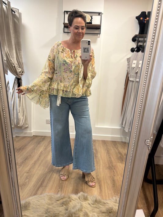 Floral Frill Blouse