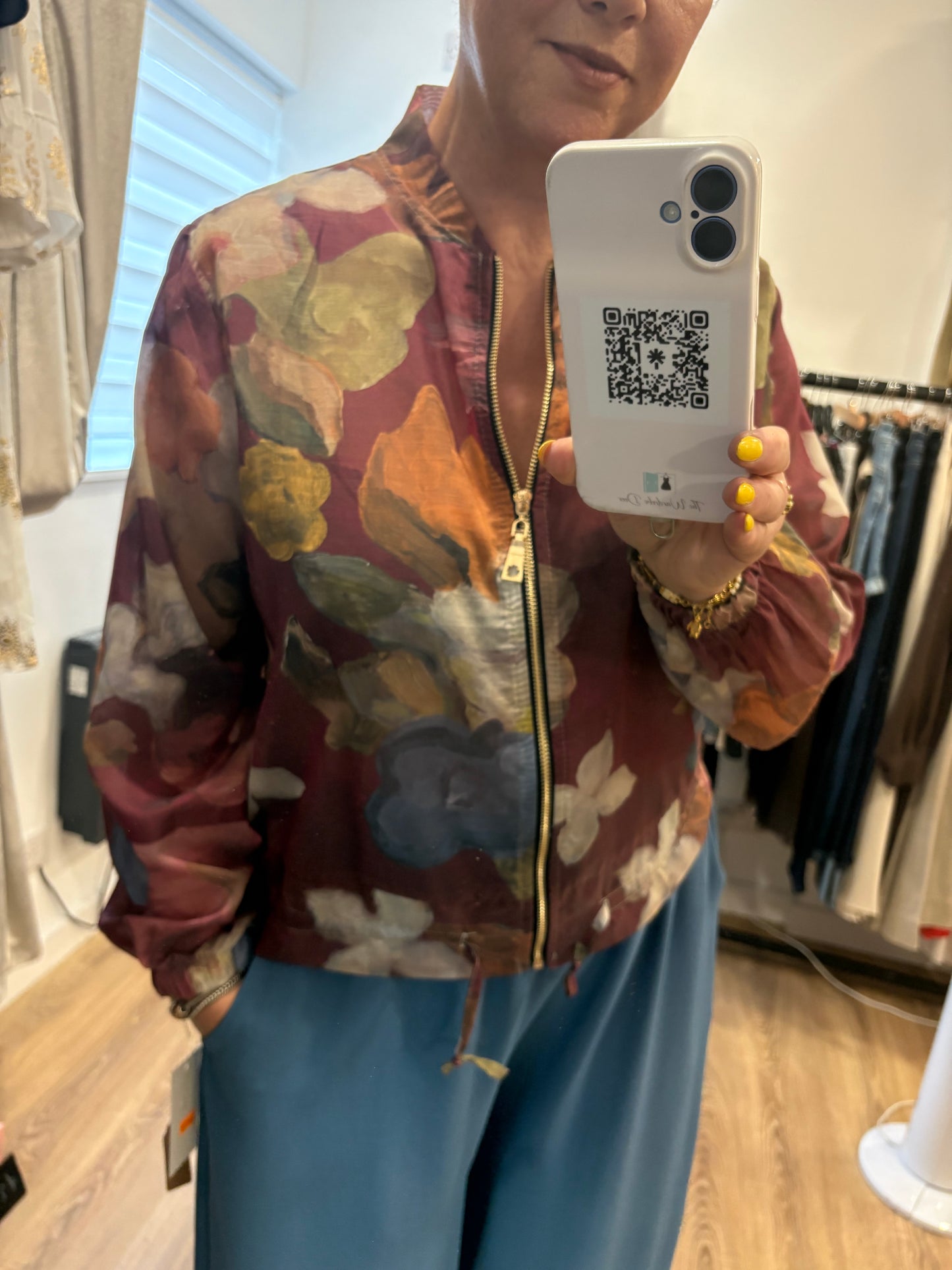 Chiffon Design Lightweight Bomber Jacket