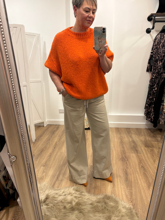 Wide Leg, Drawstring Pants