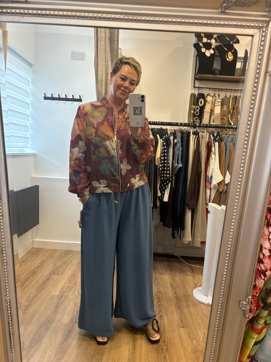 Chiffon Design Lightweight Bomber Jacket