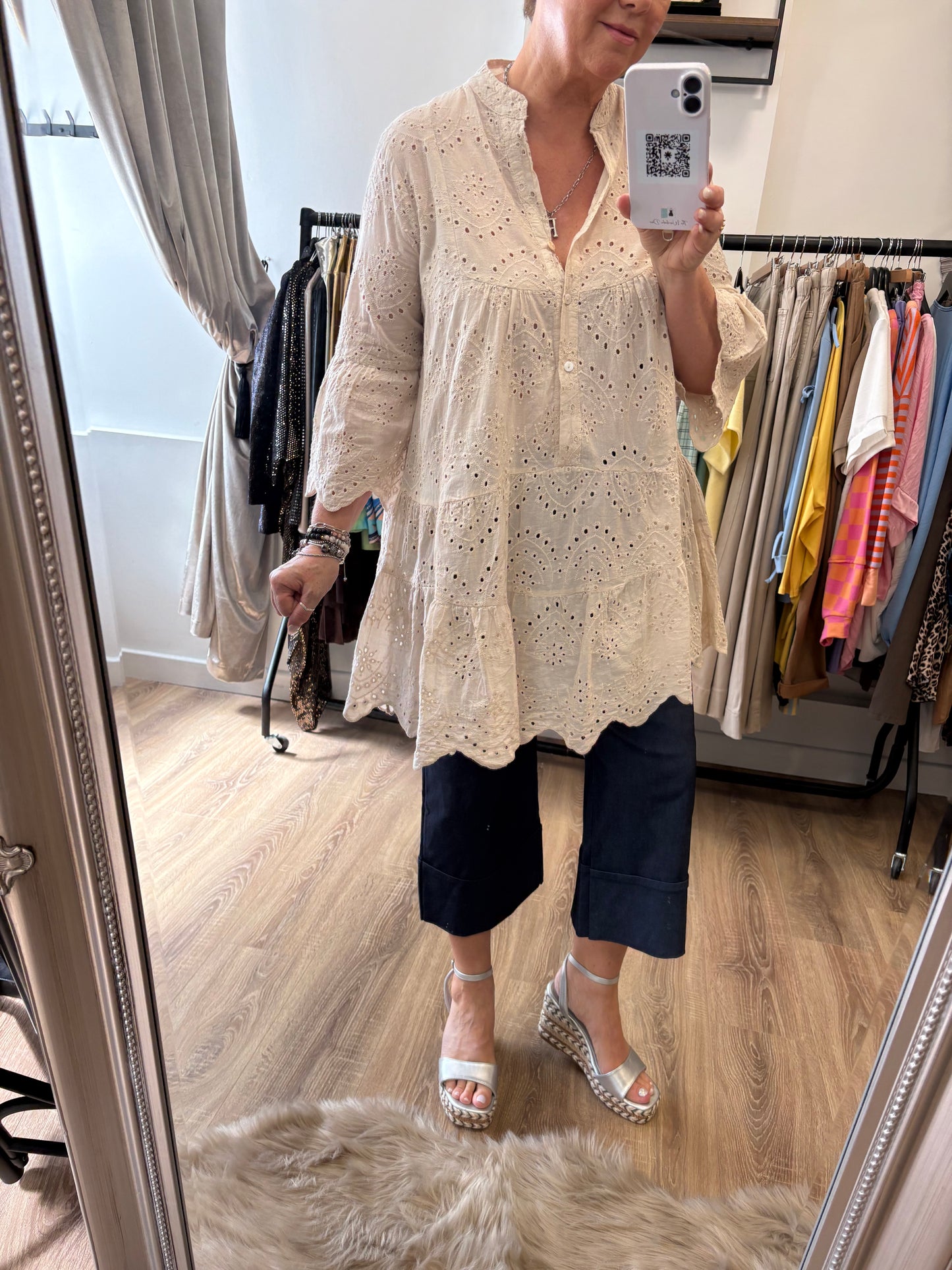 Broderie Anglaise Smock Dress