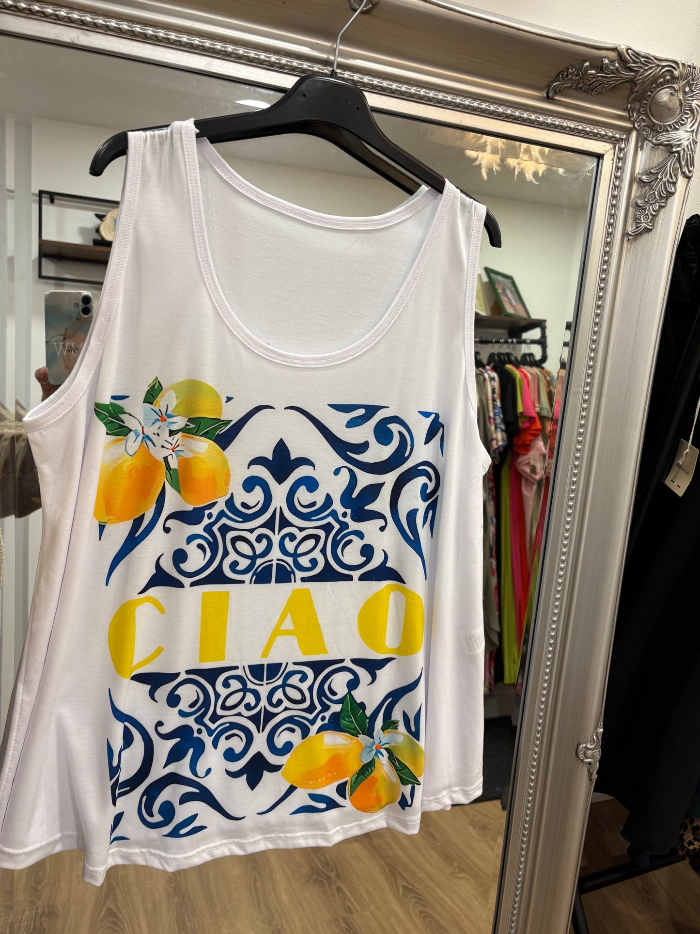Mediterranean Print Vest Top