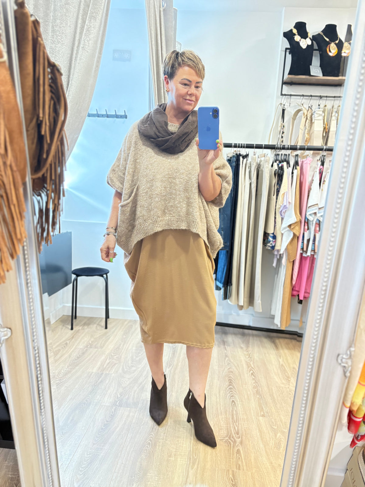 V Neck, Cocoon Dress