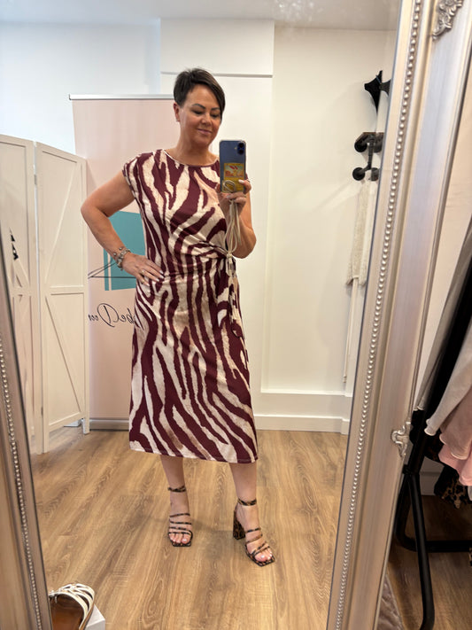 Zebra Side Tie Dress