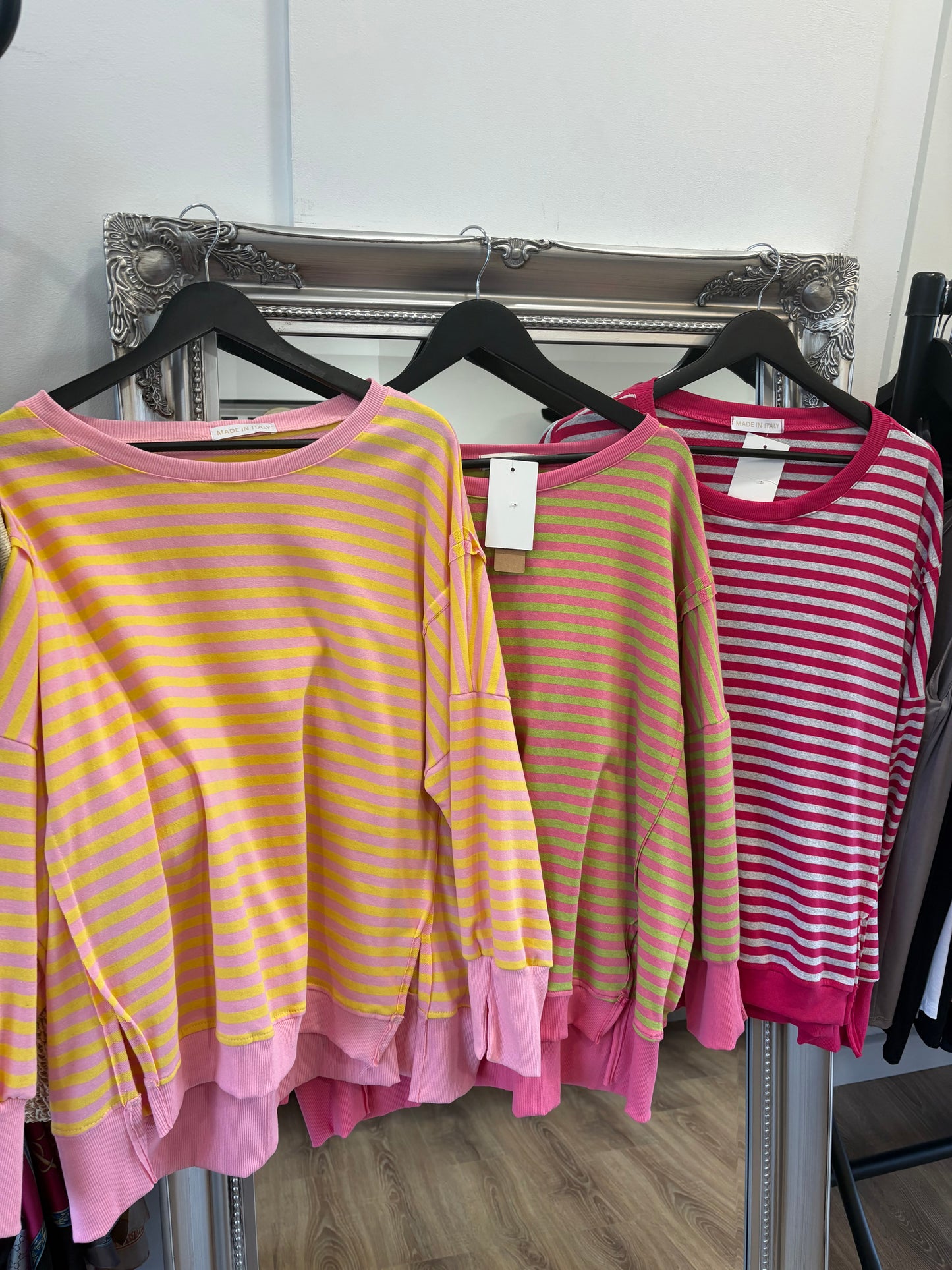 Seam Detail Stripe Sweatshirt