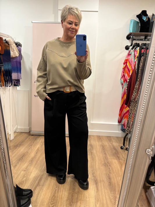 Silver Stud Detail Sweatshirt