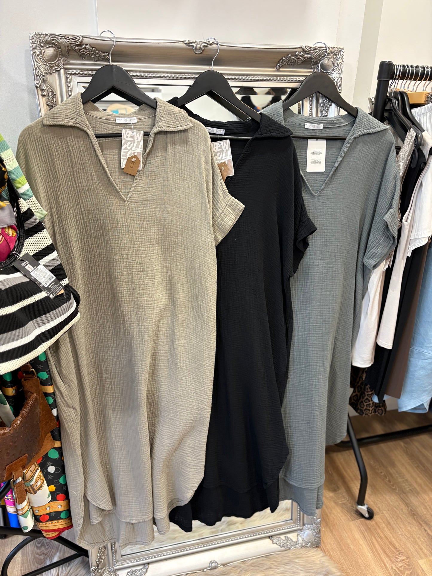 Cheesecloth Shirt Dress