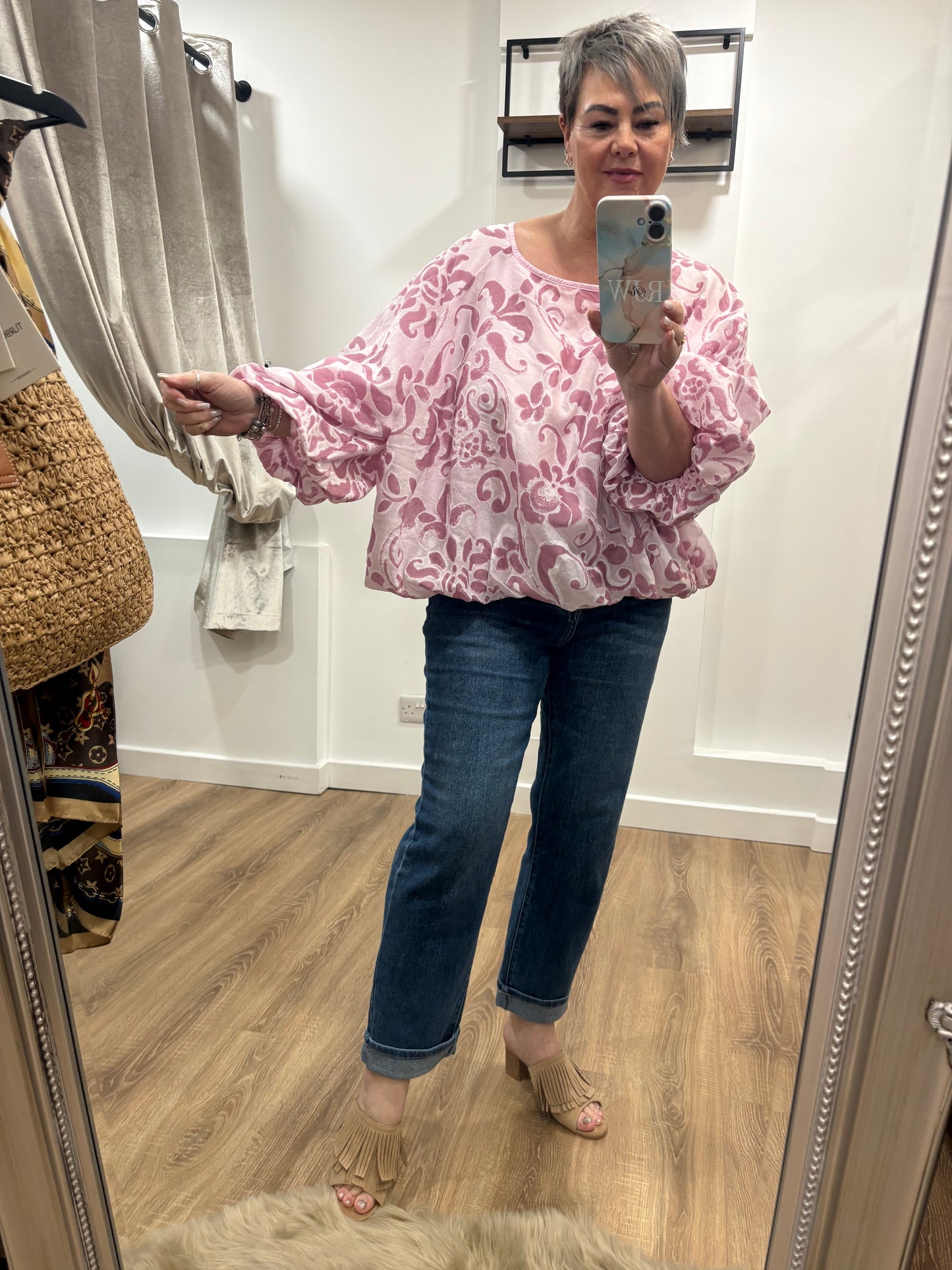 Paisley Print, Elasticated Hem Blouse