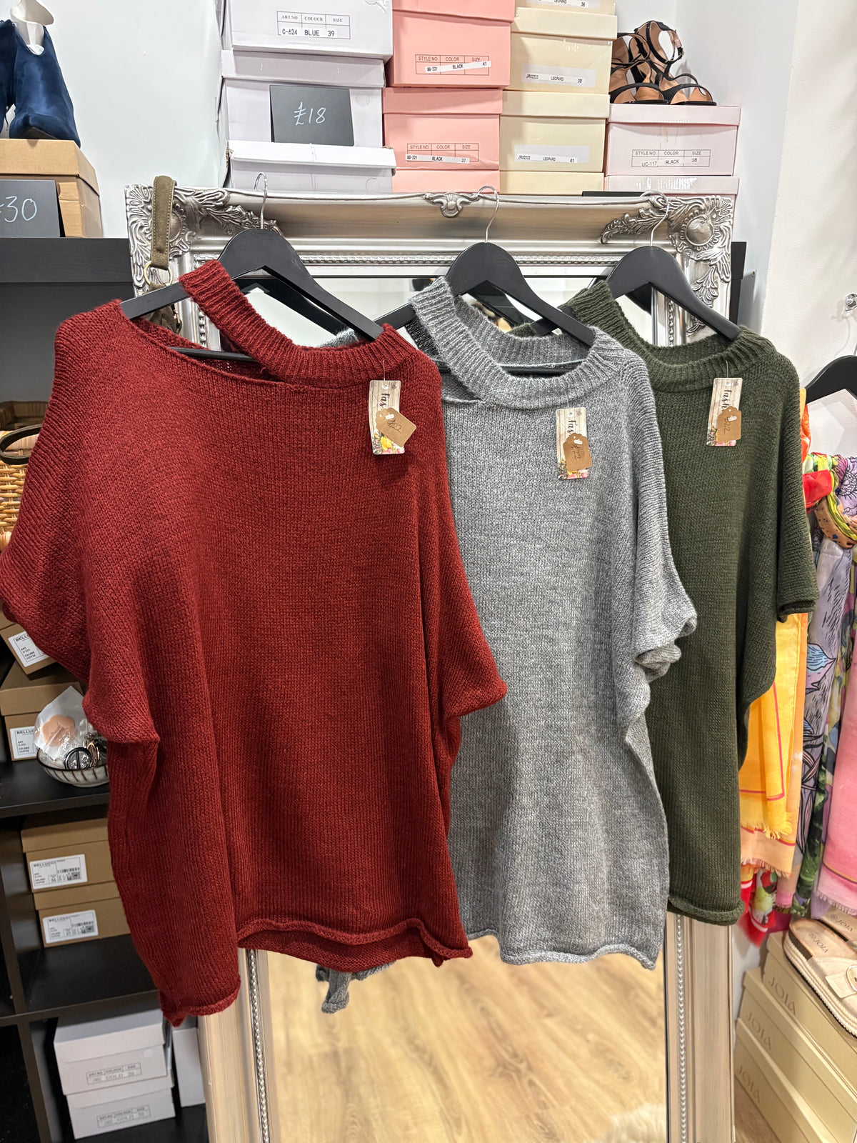 Short Sleeve, Neck Detail Jumper.