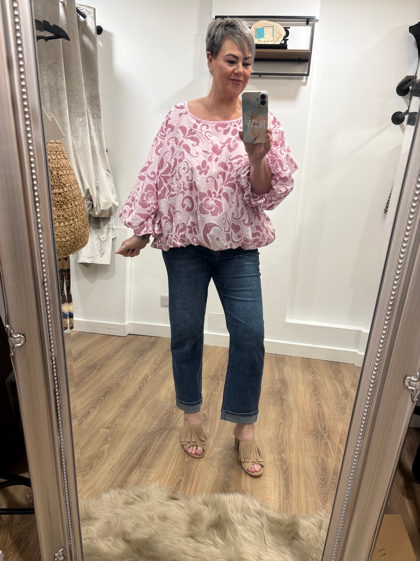 Paisley Print, Elasticated Hem Blouse