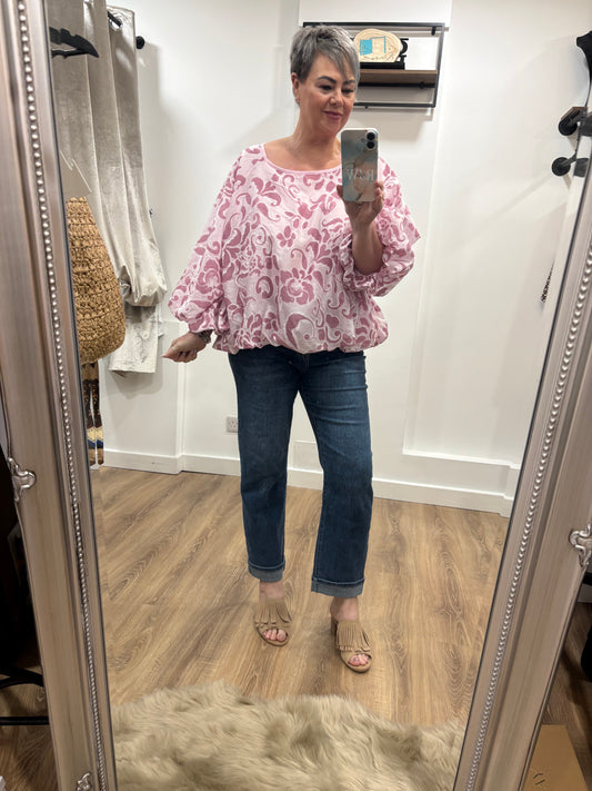 Paisley Print, Elasticated Hem Blouse