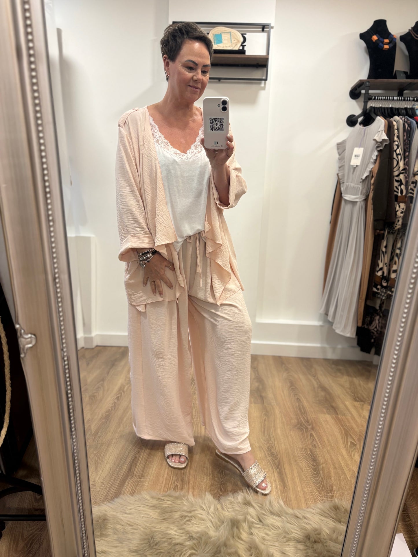 Relaxed Fit Trouser Suit - Baby Pink