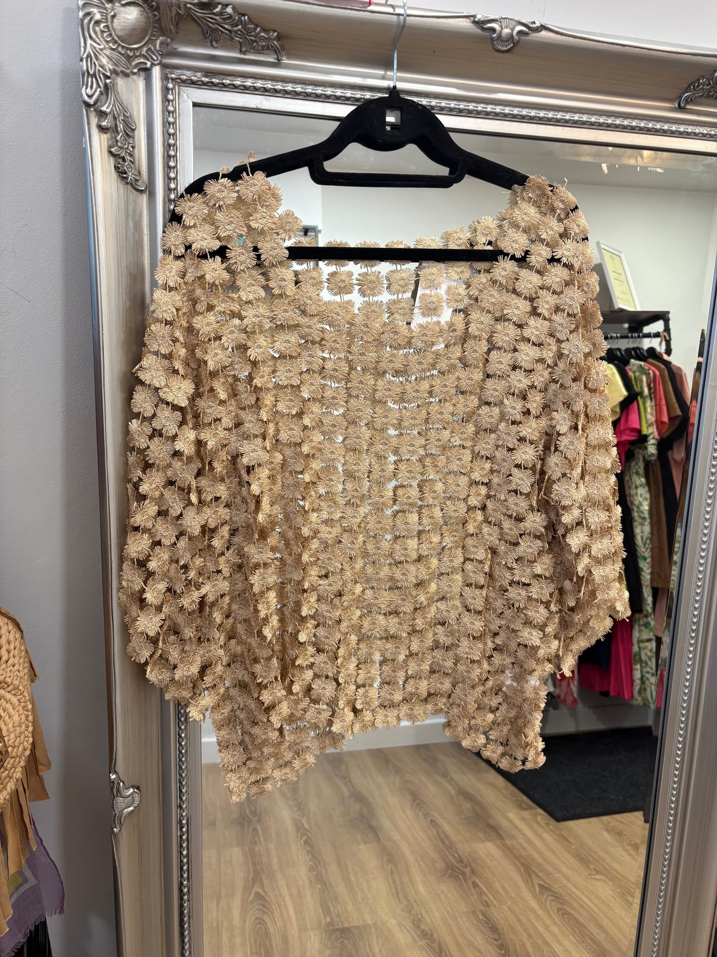 Gold Crochet Daisy Design Overtop