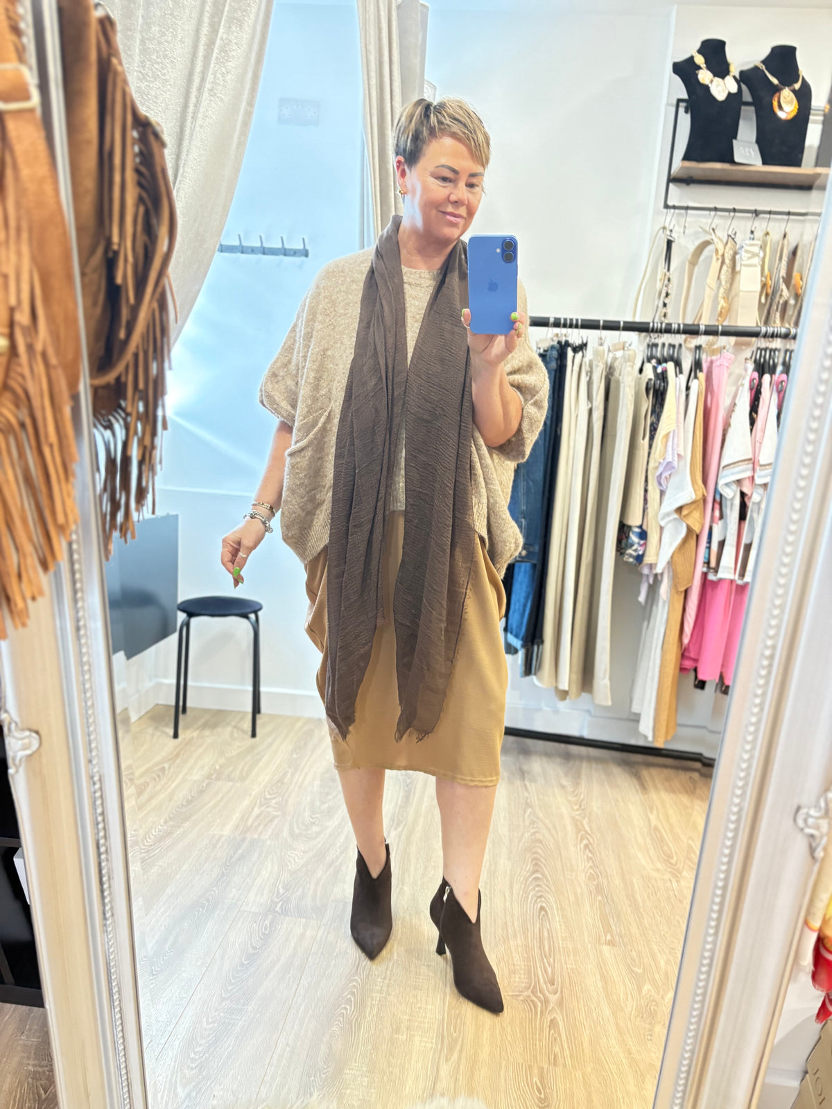 V Neck, Cocoon Dress