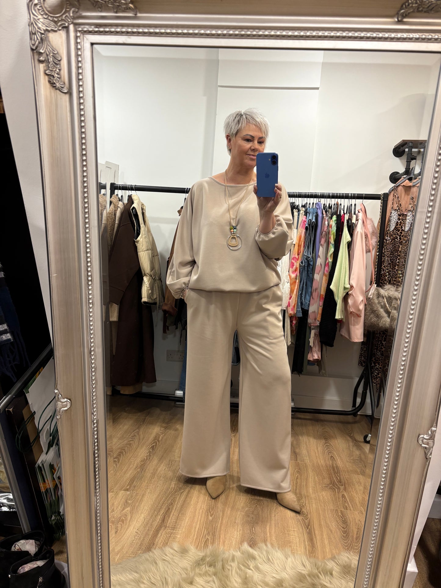 Lounge Set with Elasticated hem and Wide Leg