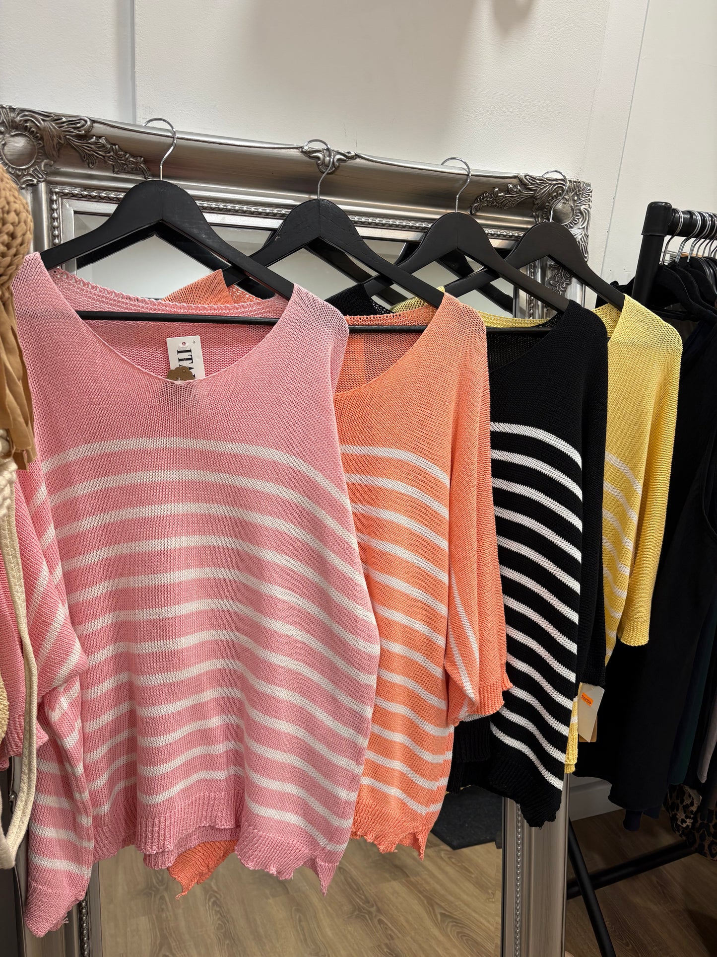 Oversized, Striped Cotton Jumper