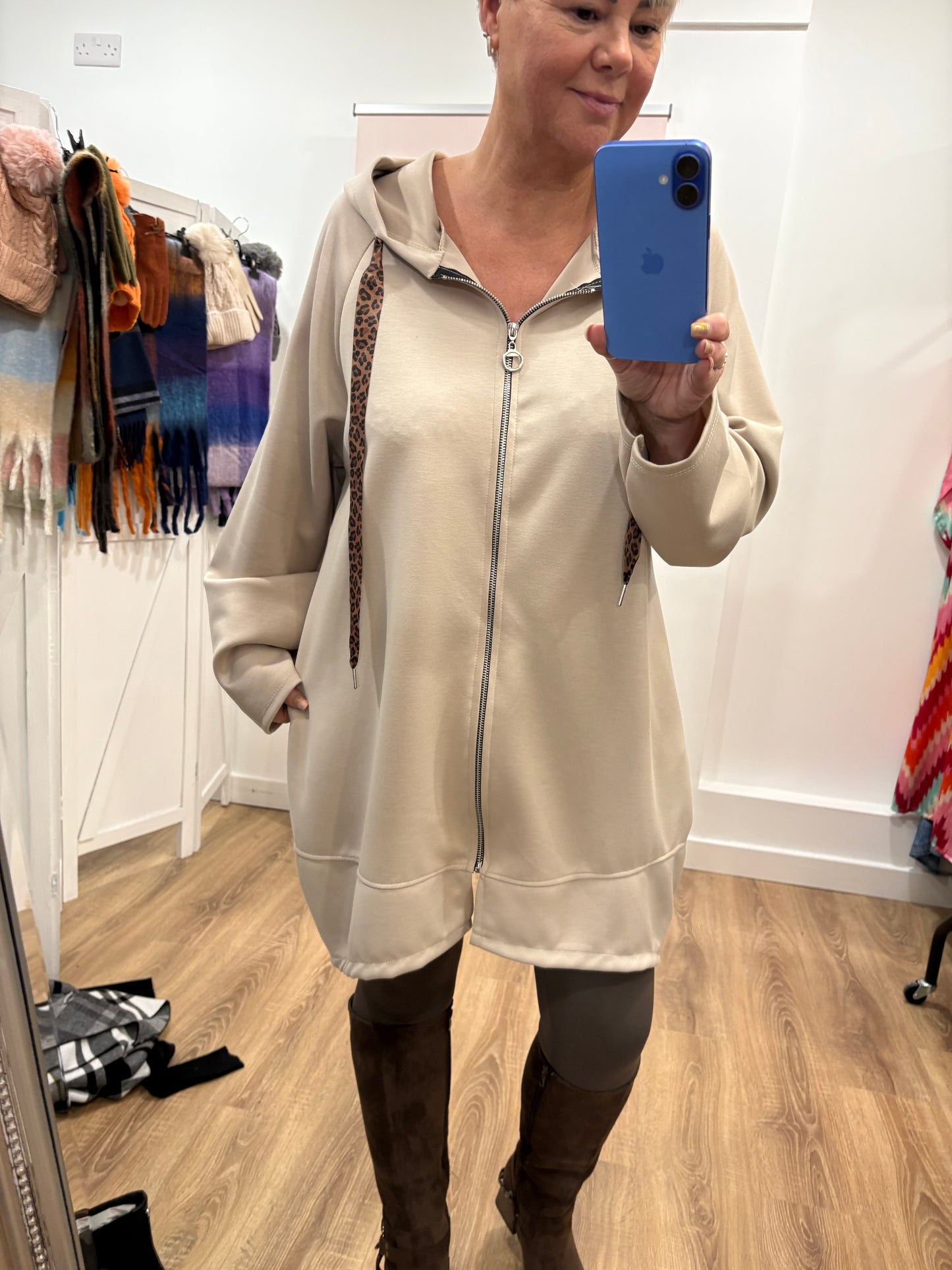 Zip-up Hooded Sweatshirt Jacket