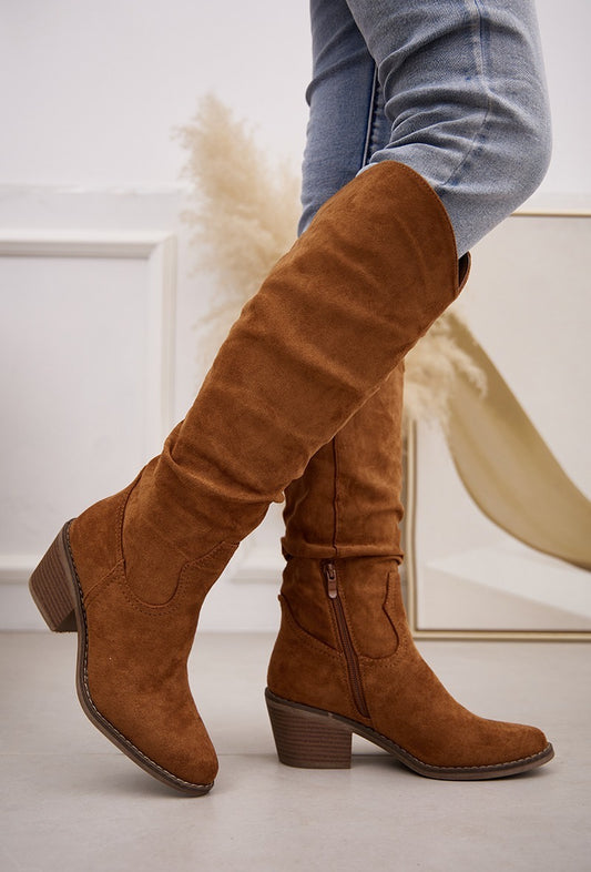 Mid Heel knee Boots