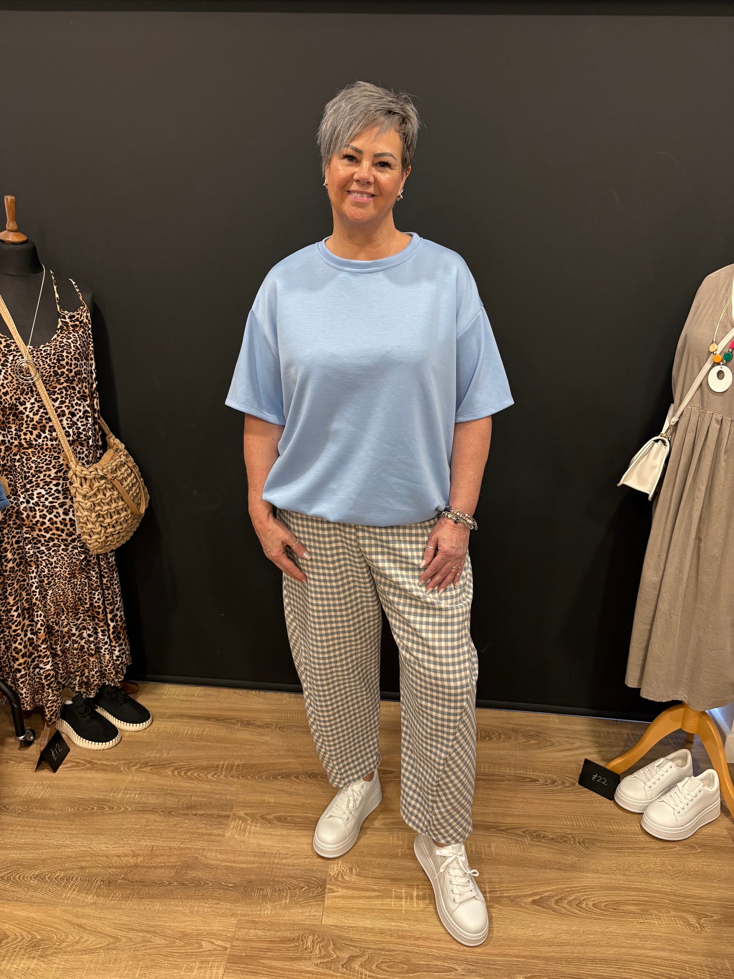 Plain, Short Sleeve Sweatshirt