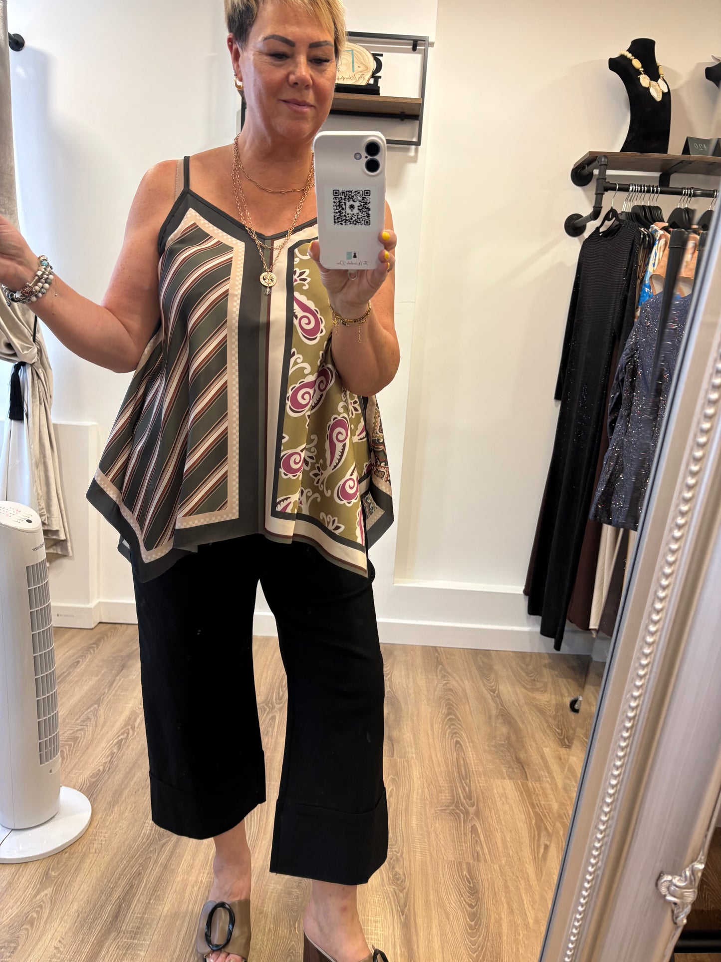 Scarf Print Cami Top