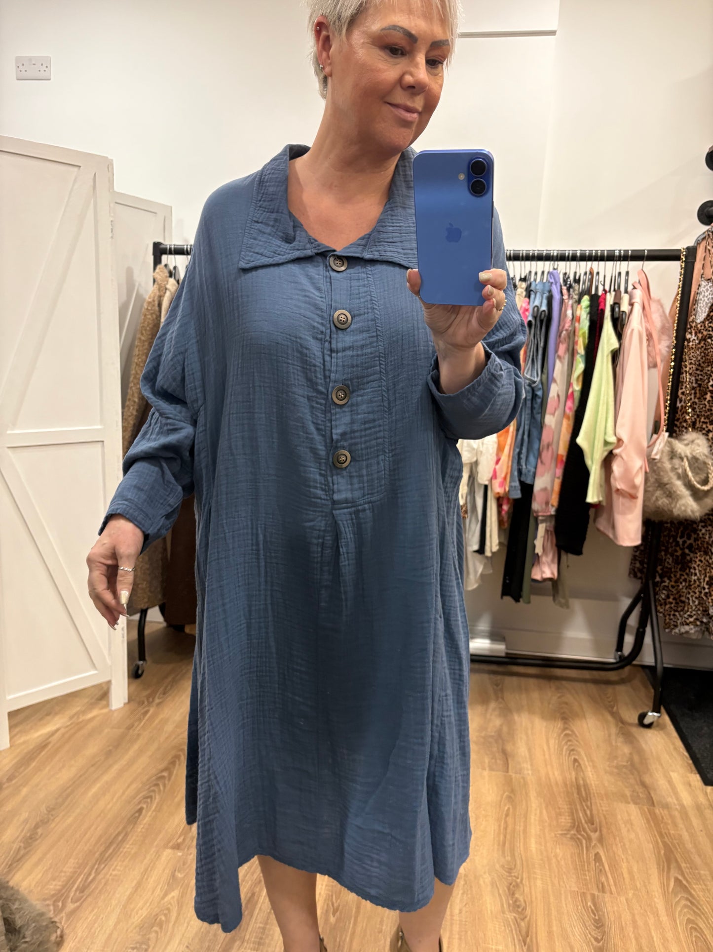 Cheesecloth Midi Dress