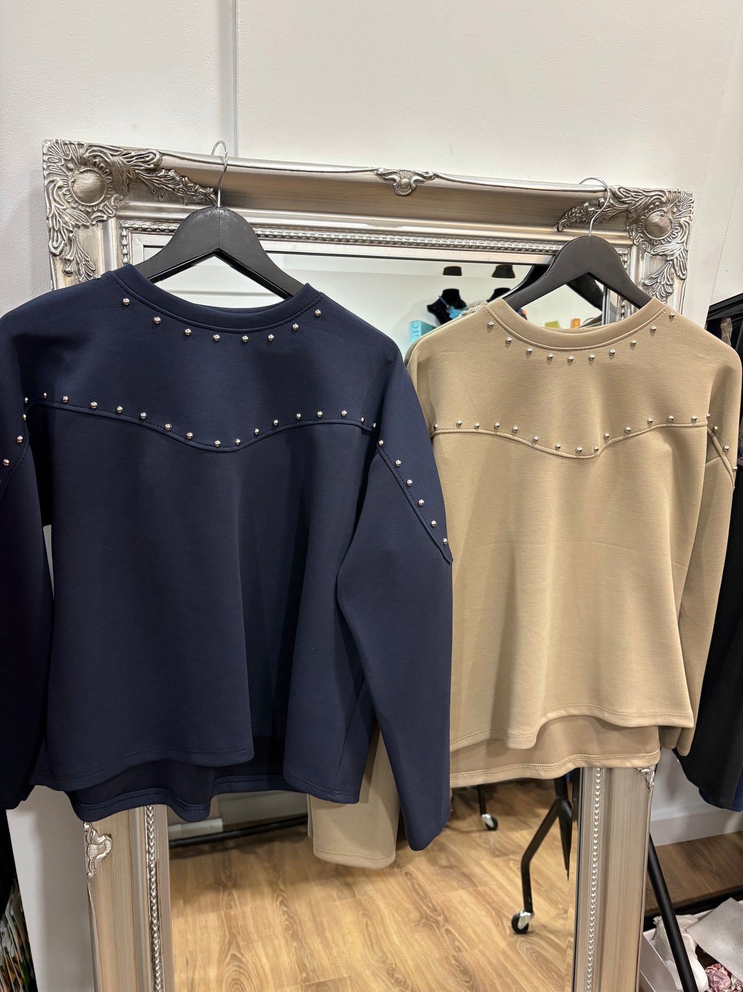 Silver Stud Detail Sweatshirt