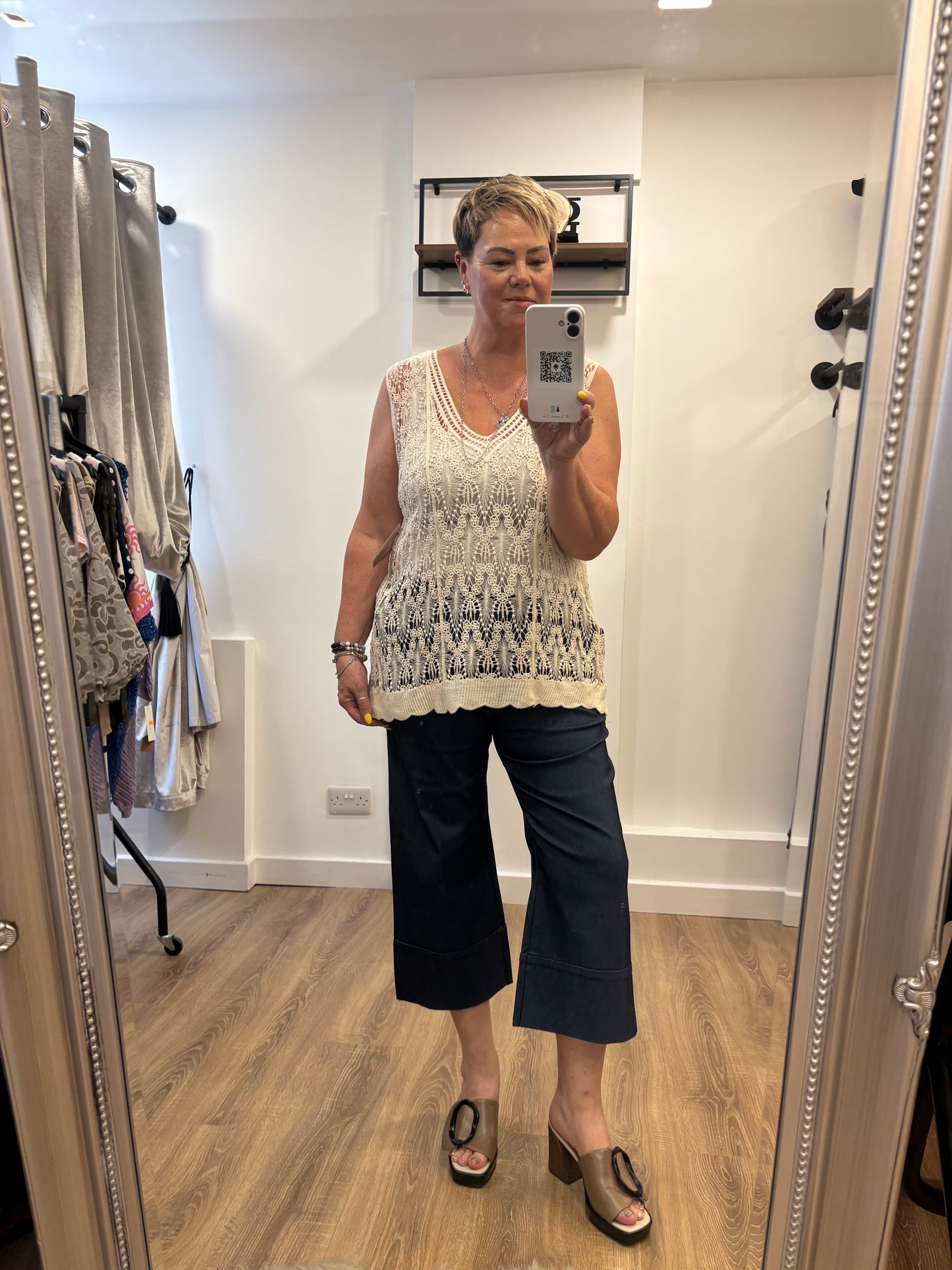 V Neck Crochet Vest
