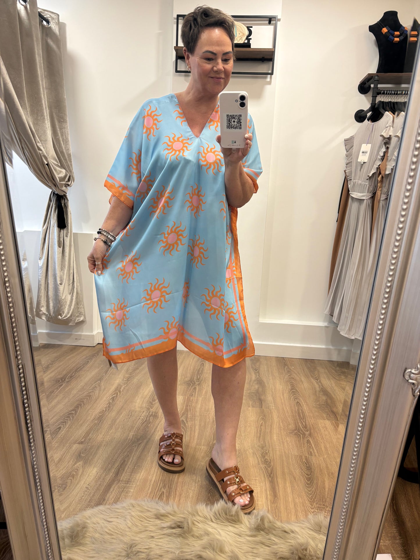 Sun Print Silk kaftan