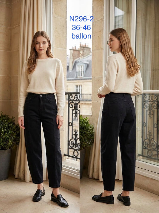 G Smack, Black Denim Barrel Jeans