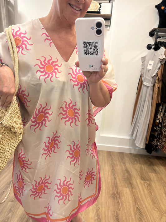 Sun Print Silk kaftan