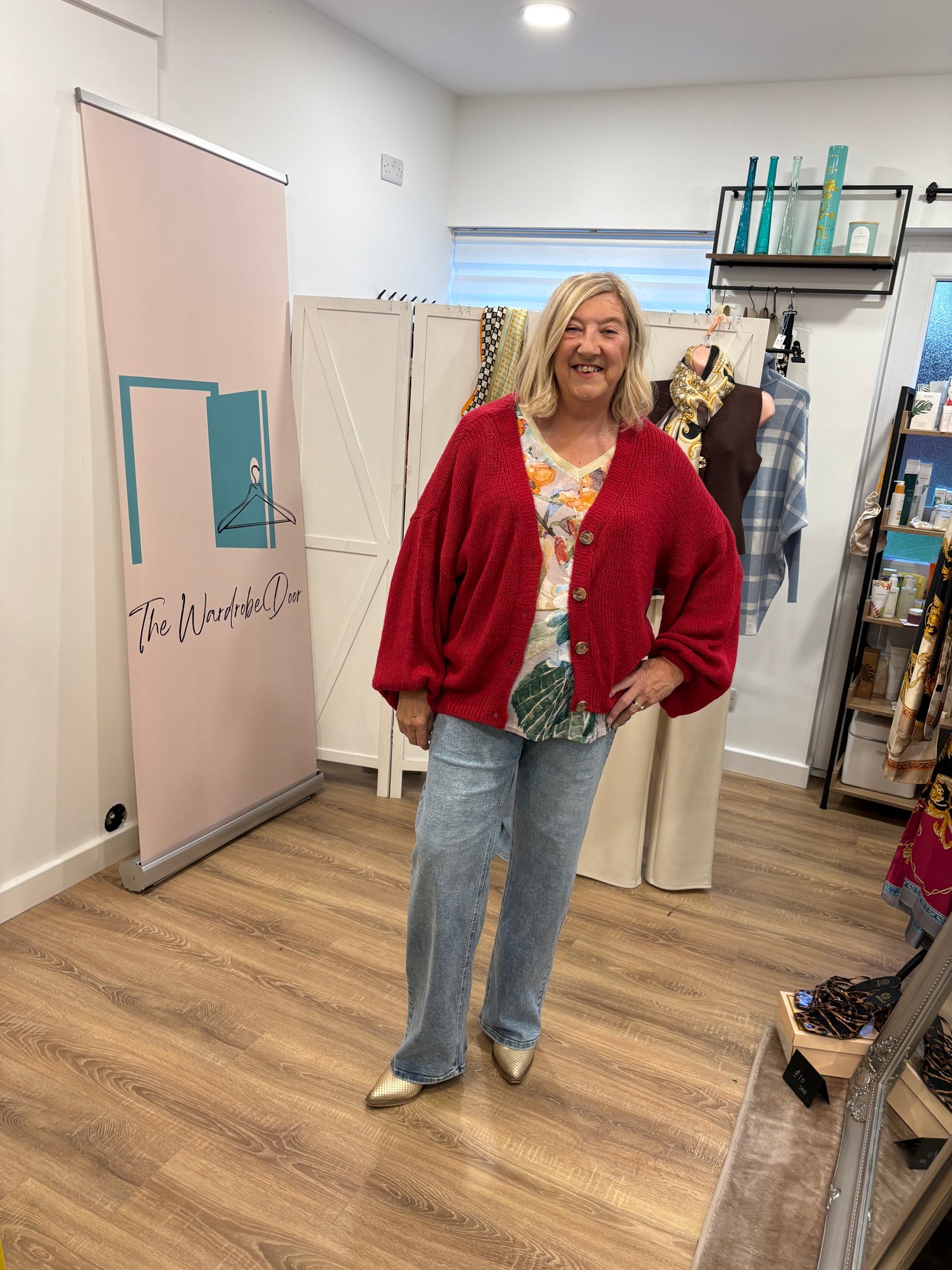 Balloon Sleeve Slouch Cardigan