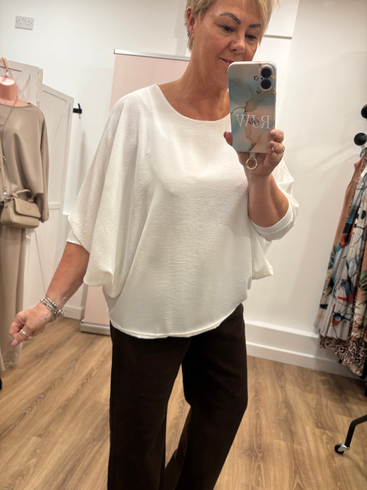 Batwing, 3/4 Sleeve Blouse