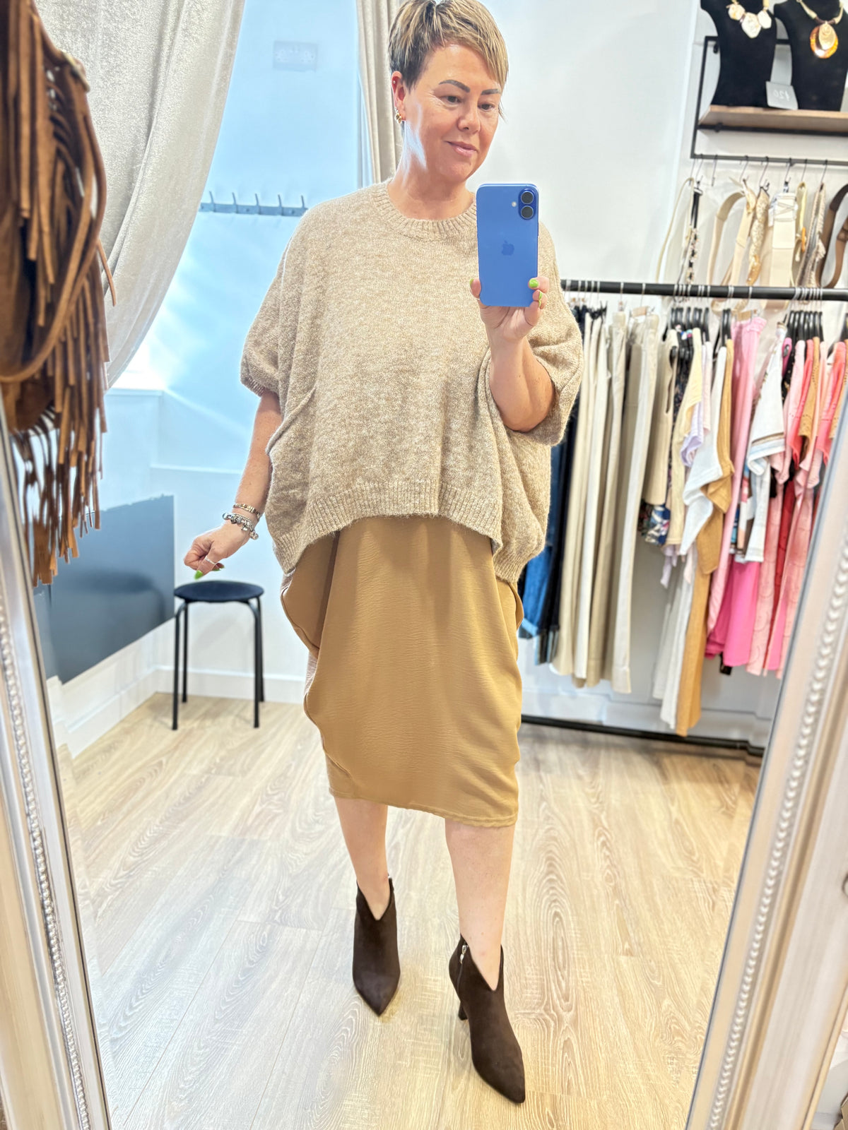 V Neck, Cocoon Dress