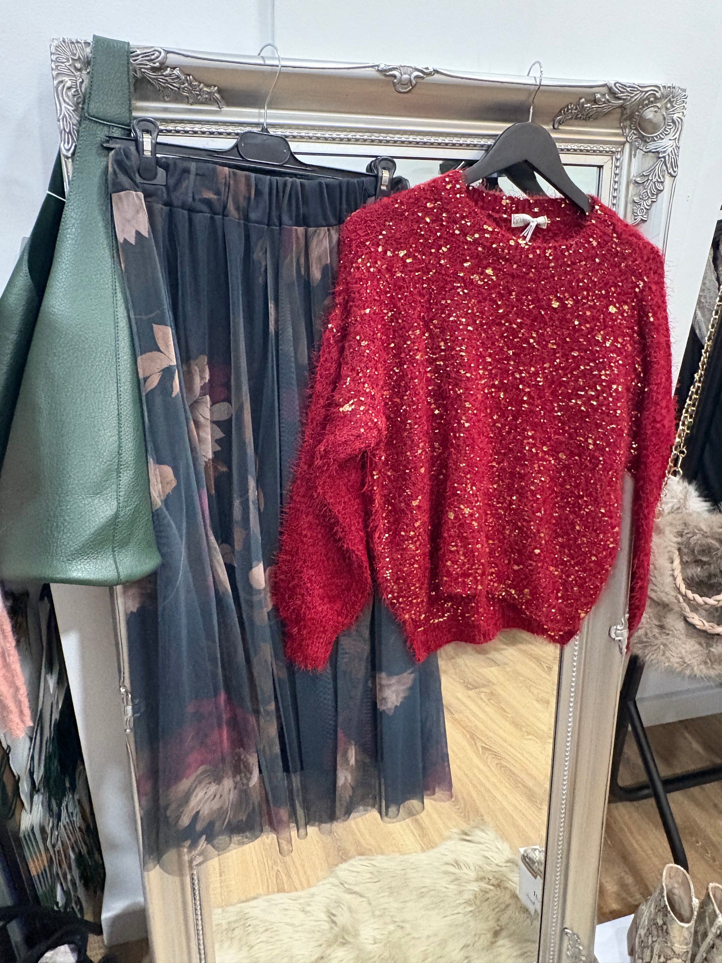 Fluffy, Gold Foil Design Jumper