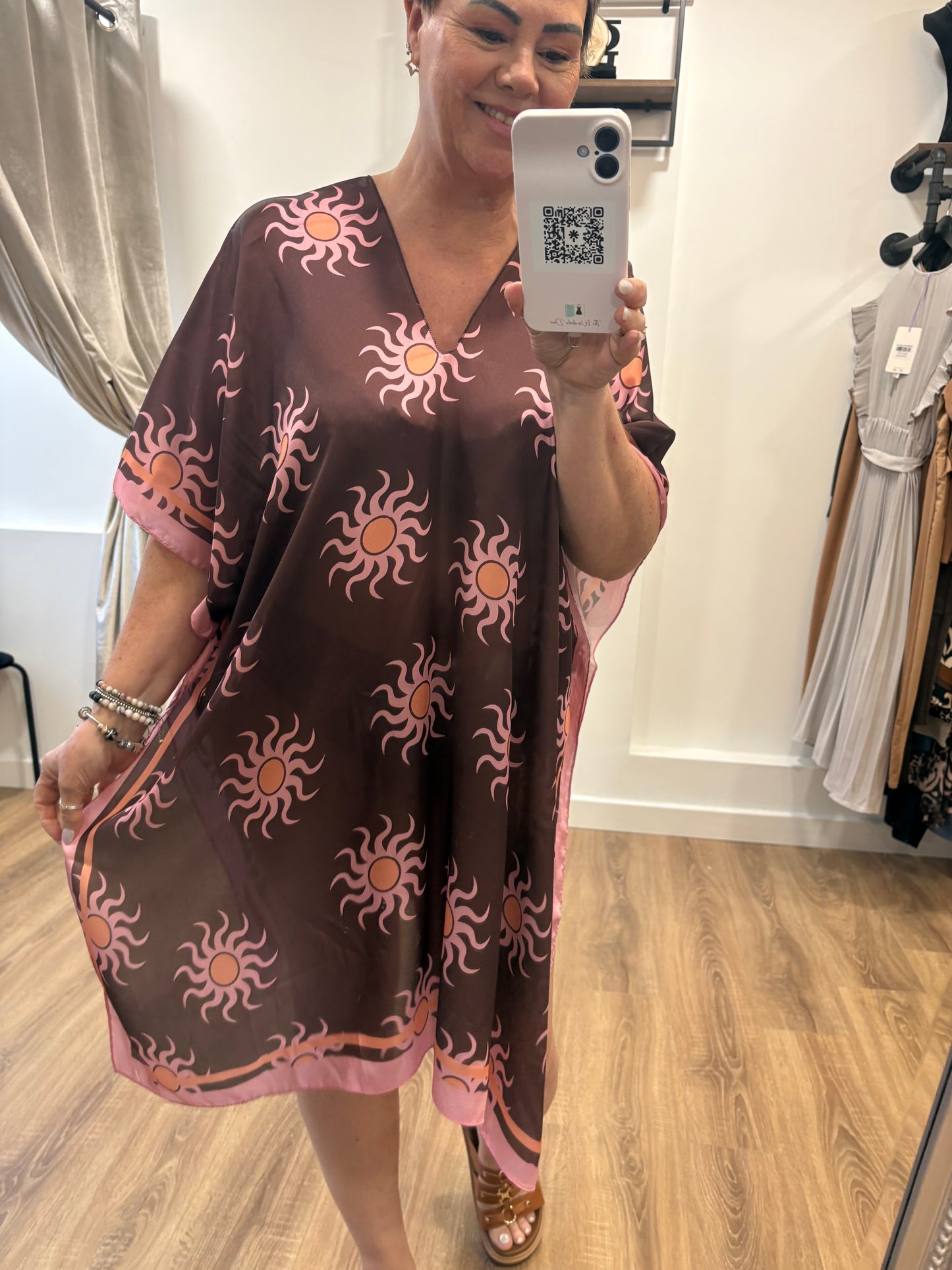 Sun Print Silk kaftan
