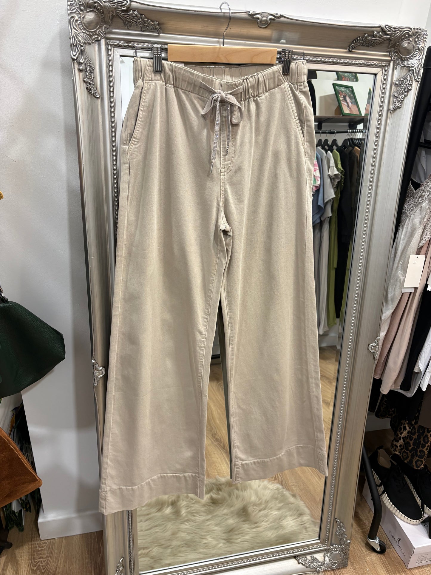 Wide Leg, Drawstring Pants