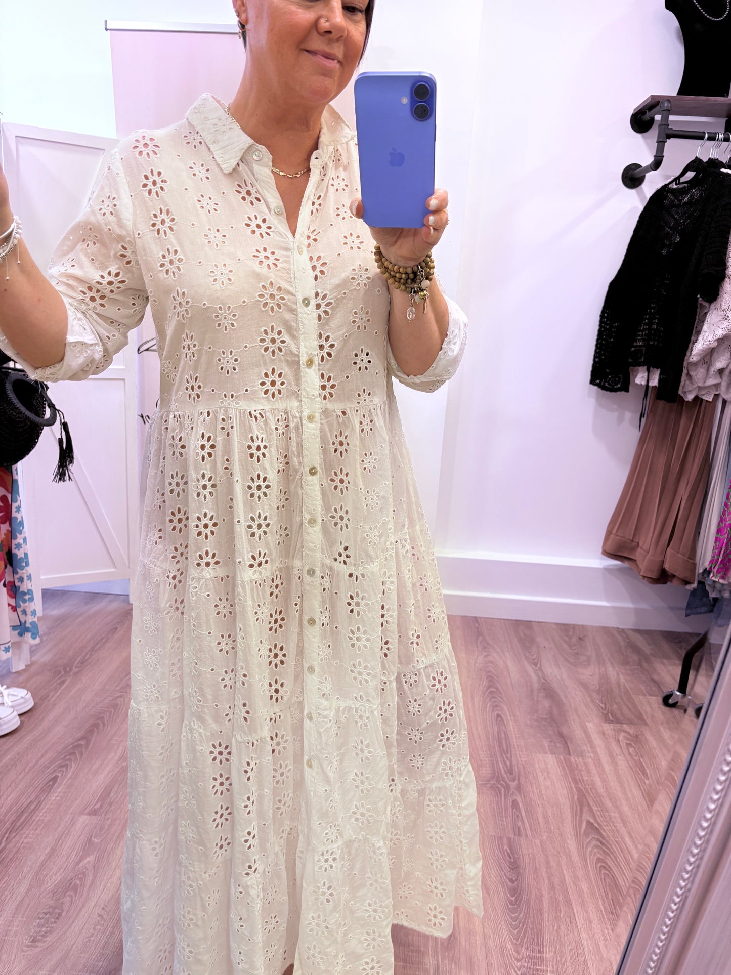 Broderie Anglais Maxi Dress