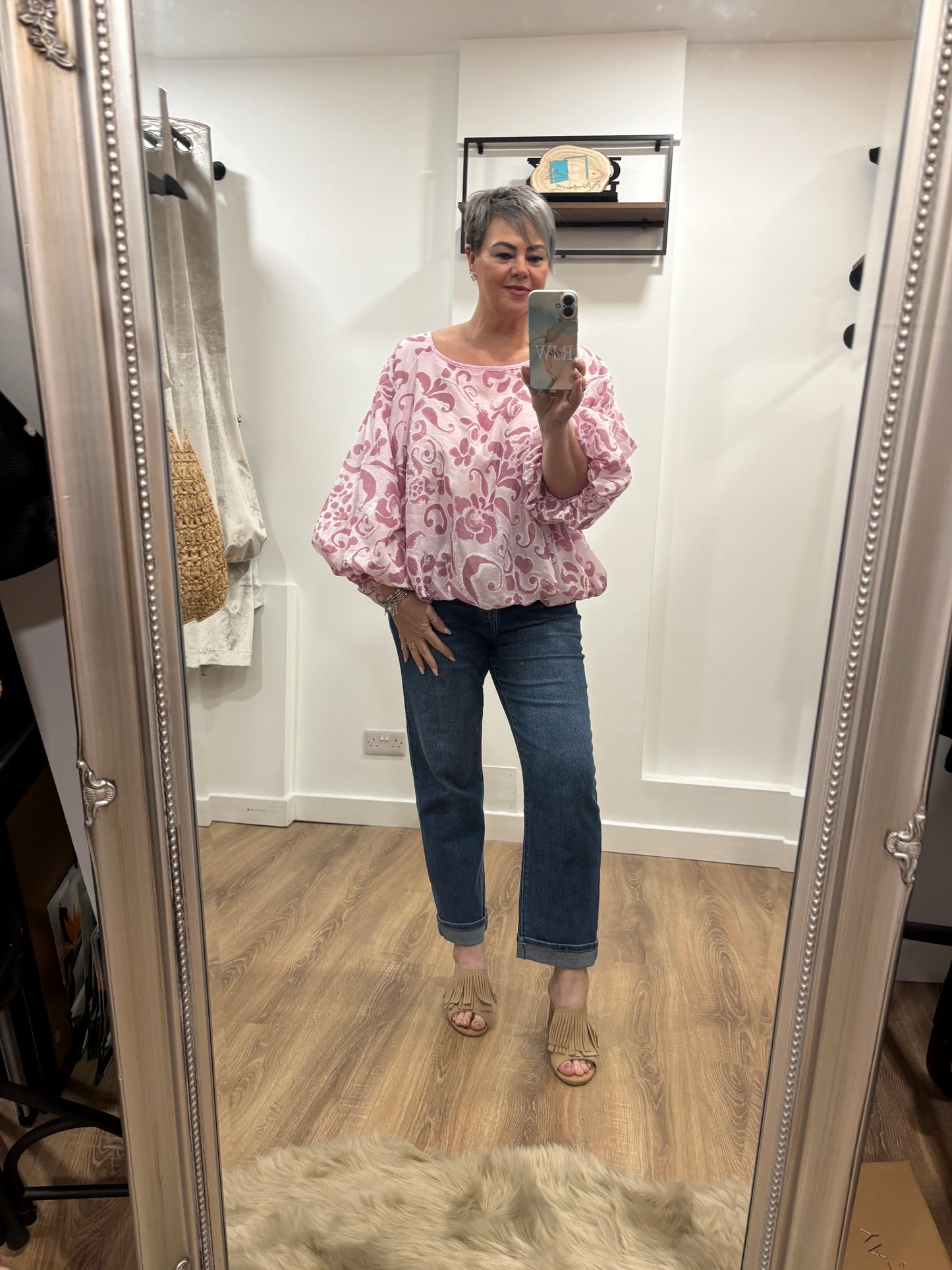 Paisley Print, Elasticated Hem Blouse