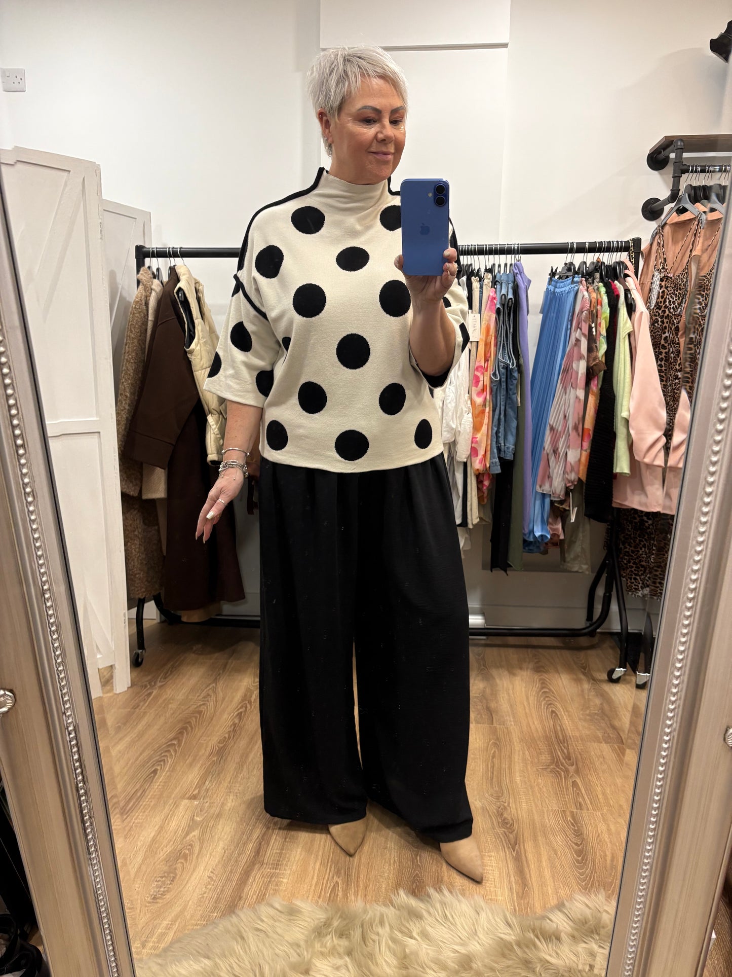 Crew Neck Spot Jumper