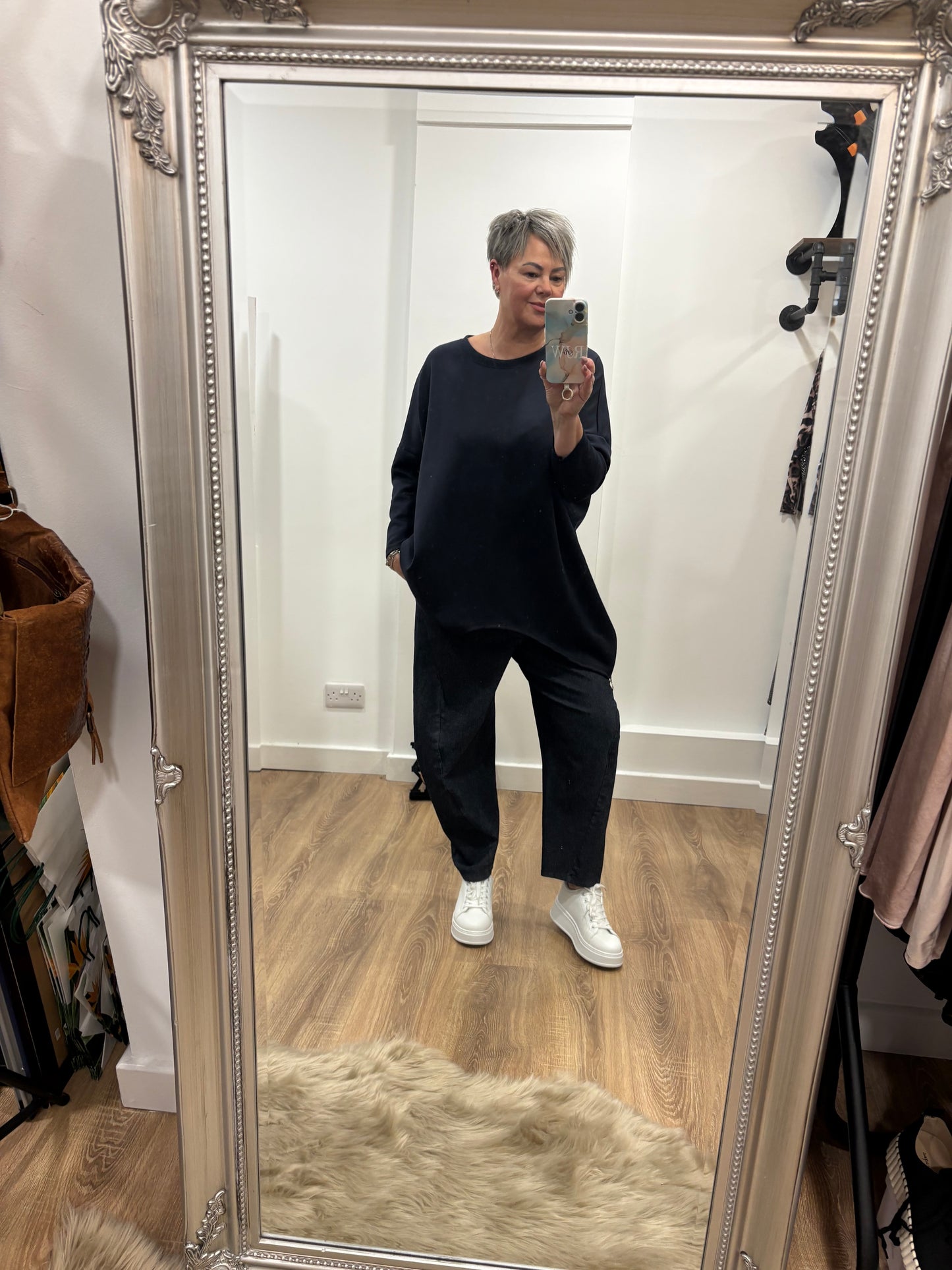 Plain Zip Side Sweatshirt