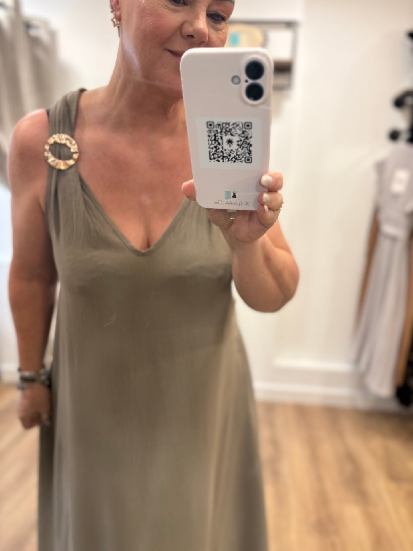 Ring Detail Strap Maxi Dress