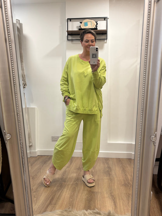 Tulip Hem Lounge Set - Lime