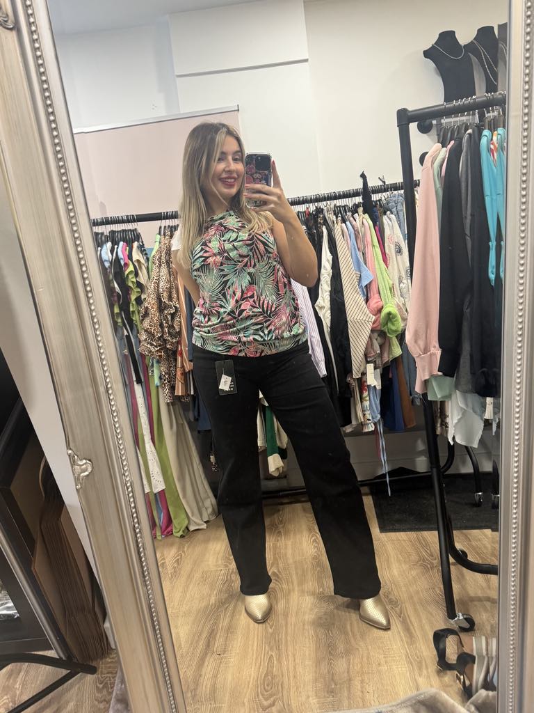 Slinky, Stretchy, Tie Neck Top
