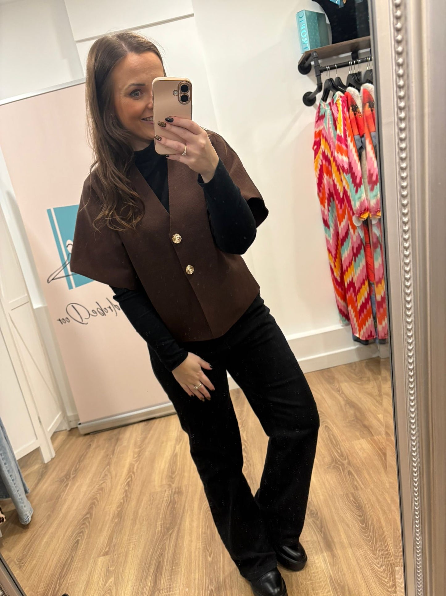 Gold Button, short sleeve, knitted jacket