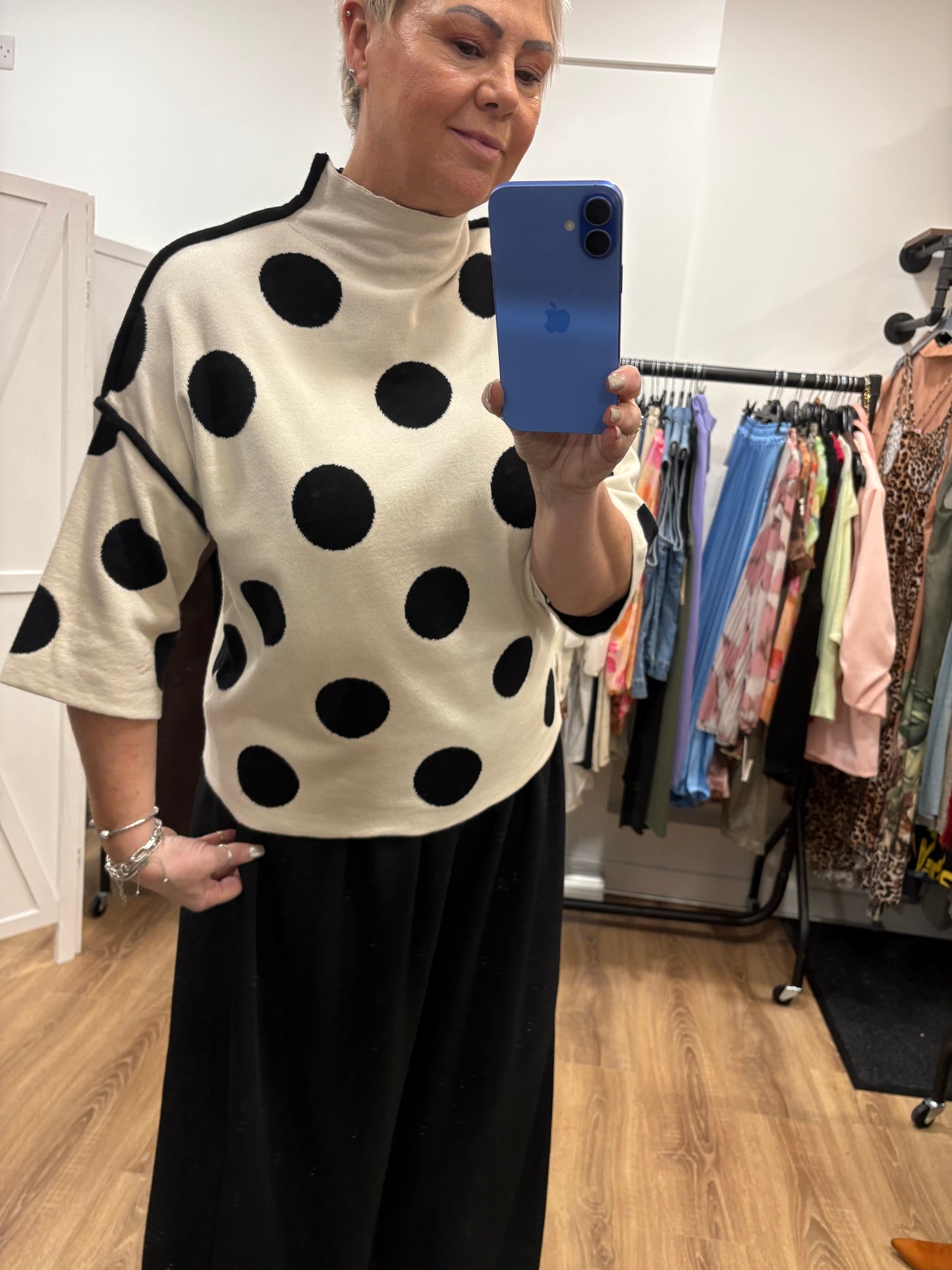 Crew Neck Spot Jumper