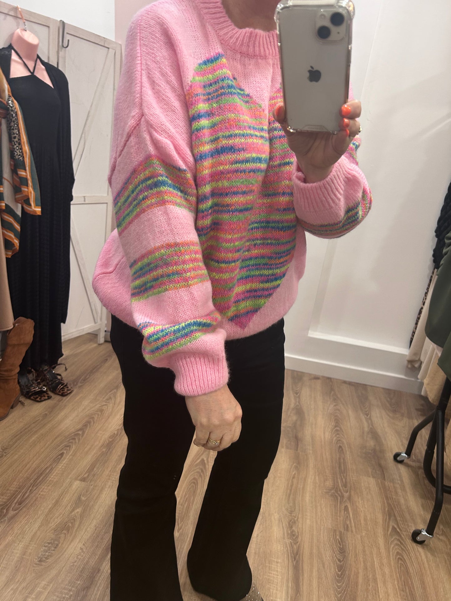 Multicoloured Heart Jumper