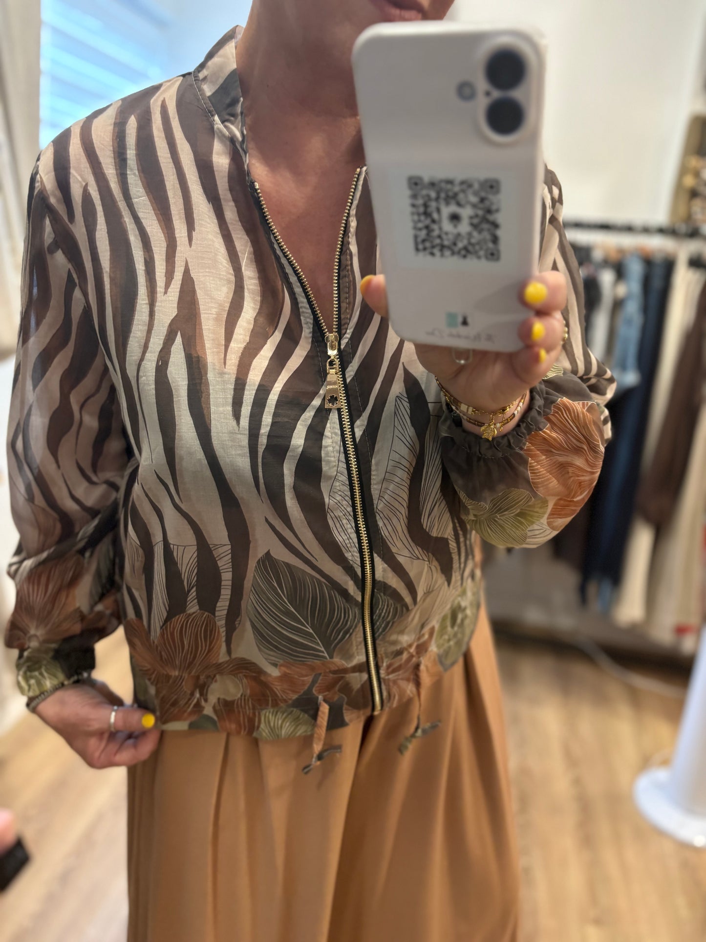 Chiffon Design Lightweight Bomber Jacket