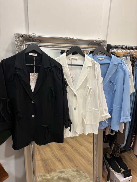 Stretchy Little Bow Blazer